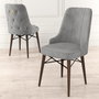 Hanah Home Juego de Sillas de Comedor Babyface Metal Madera Gris Marrón 6 Piezas 142cm